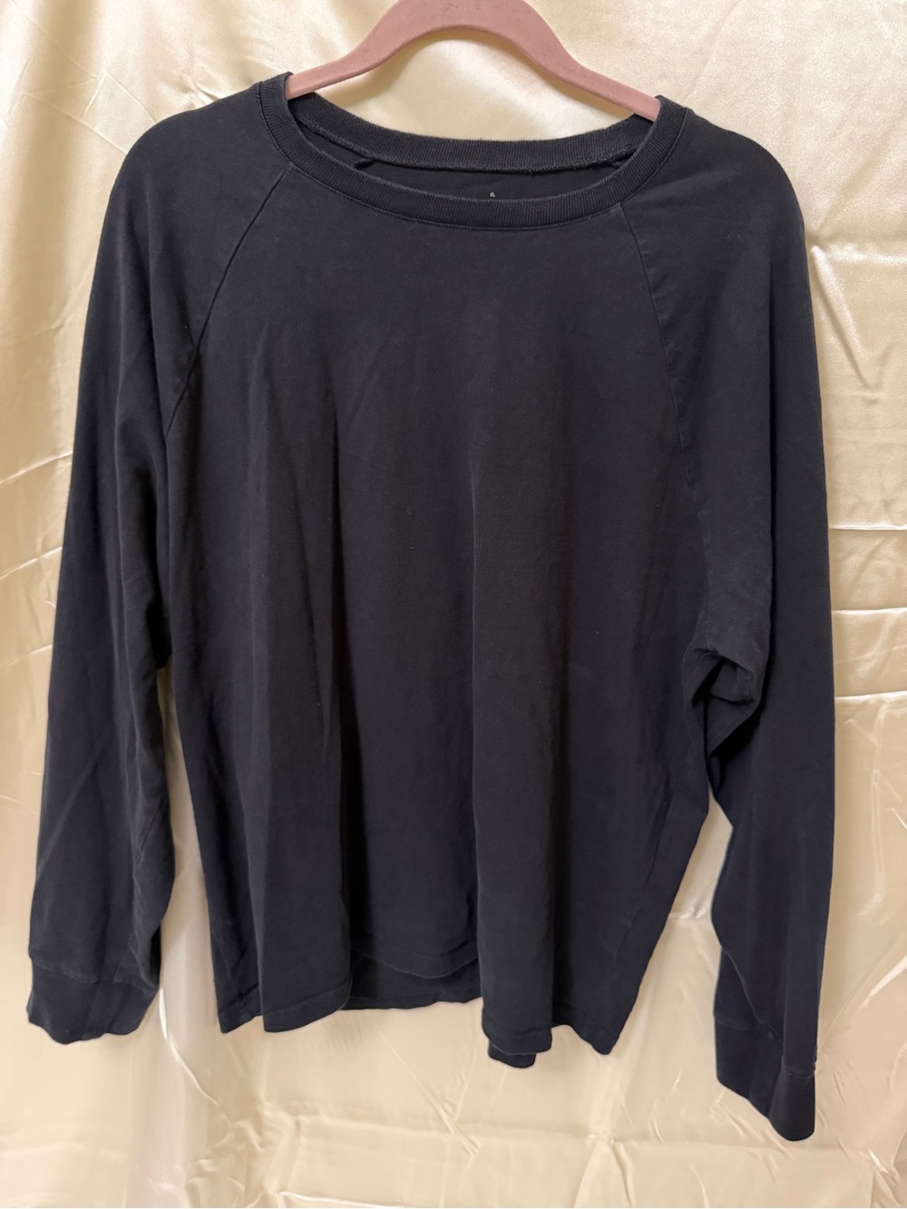 Everlane Black Long Sleeve Crewneck Tee XL 100% Cotton